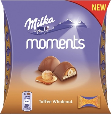 Конфеты Milka Moments Тоффи Холнат 97 грамм